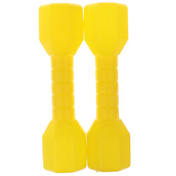 1 paire en plastique haltère léger en plein air fitness exercice enfants jouet jaune