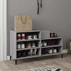 Maison Chic Armoire à Chaussures,Meuble de Rangement à Chaussures Sonoma gris 102x36x60 cm Bois d'ingénierie -MN30643