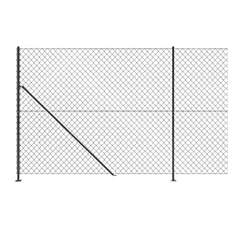Avis vidaXL Clôture à mailles losangées avec bride anthracite 1,6x25 m