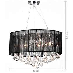 Acheter vidaXL Lustre avec 85 cristaux Noir