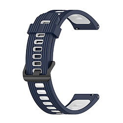 Avis 22MM Bracelet de montre rayé en silicone, Bracelet de montre, Accessoires pour Huawei Watch GT3 SE ( bleu blanc )