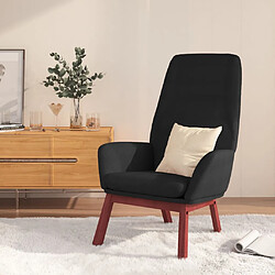 vidaXL Chaise de relaxation Noir Tissu