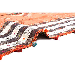 Vidal Tapis de laine 204x160 orange Jajim pas cher