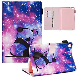 Etui en PU impression de modèle avec support Panda pour votre Samsung Galaxy Tab A 8.0 (2019) with S Pen SM-P200/P205