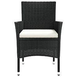 Acheter Maison Chic Lot de 4 Chaises de jardin,Fauteuil d'extérieur avec coussins Résine tressée Noir -MN86890