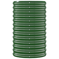 Avis vidaXL Lit surélevé de jardin Acier enduit de poudre 114x40x68 cm Vert