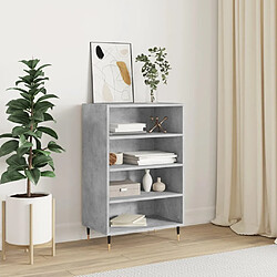 vidaXL Buffet haut gris béton 57x35x90 cm bois d'ingénierie