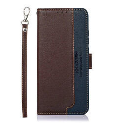 Etui en PU Fonction de blocage RFID, texture litchi, marron pour votre Nokia G11/G21