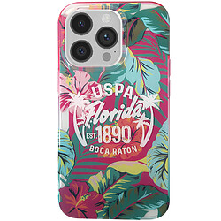 Us Polo U.S Polo Coque pour iPhone 14 Pro Florida Antichoc Multicolore