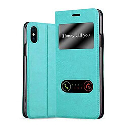 Cadorabo Coque iPhone X / XS Etui en Turquoise