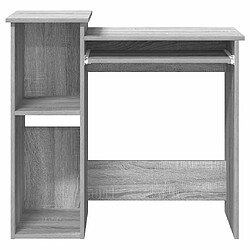 Acheter vidaXL Bureau avec étagères sonoma gris 84x40x78 cm bois d'ingénierie