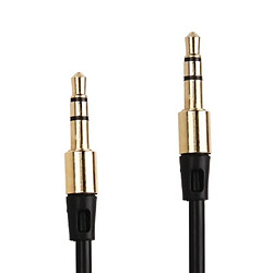 Wewoo Câble noir et or pour iPhone / iPad / iPod / MP3, Longueur: 1m Jack 3.5mm plaqué Jack écouteurs