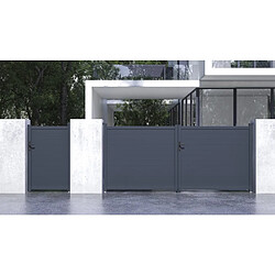 Habitat Et Jardin Pack portail + portillon Marc - Gris