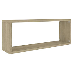 Acheter Maison Chic Lot de 2 Étagères cube murales,Etagère de rangement flottantes Chêne sonoma 60x15x23 cm Aggloméré -MN41168