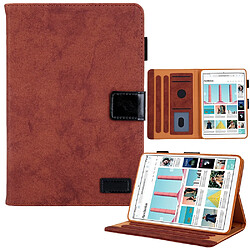 Etui en PU avec support et porte-cartes marron pour votre Apple iPad mini (2021)