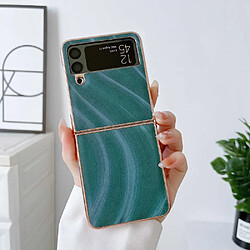 Coque en TPU + PU anti-rayures, nano électroplaqué pour votre Samsung Galaxy Z Flip4 5G - vert