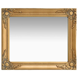 Decoshop26 Miroir mural rectangulaire style baroque 50x60 cm Doré DEC022859