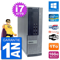 PC Dell OptiPlex 7020 SFF Intel i7-4770 RAM 16Go Disque Dur 1To Windows 10 Wifi - Occasion