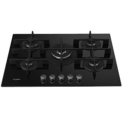 Table de cuisson gaz 73cm 5 feux noir - gowl758nbfr - WHIRLPOOL