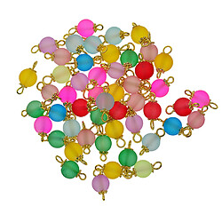 50pcs assortis gemme perles en vrac pendentif charme conclusions de bijoux broche en or