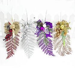 Wewoo CP0333 2 PCS pendentif arbre de Noël Simulation feuilles décorations de de fleur de cône de pin or pas cher