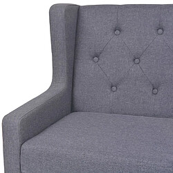 Avis vidaXL Fauteuil gris tissu