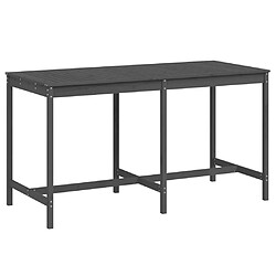 vidaXL Table de jardin gris 203,5x90x110 cm bois massif de pin