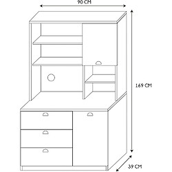 Avis The Home Deco Factory Buffet de cuisine en bois Chef.