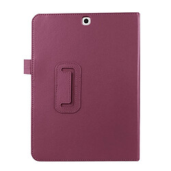 Avis Wewoo Housse Étui Violet pour Samsung Galaxy Tab S2 9.7 / T815 Litchi Texture Horizontal Flip couleur solide Smart Case en cuir avec deux pliage titulaire & Fonction Sommeil / Réveil