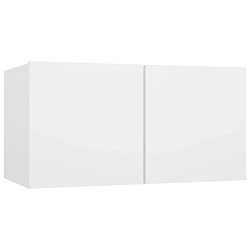 Avis vidaXL Ensemble de meubles TV 2 pcs Blanc Bois d'ingénierie