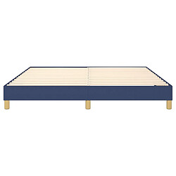 Acheter vidaXL Cadre de lit sans matelas bleu 160x200 cm tissu