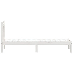 Acheter vidaXL Cadre de lit sans matelas blanc bois massif