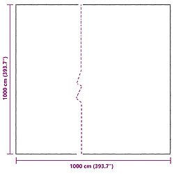 vidaXL Bâche transparente avec œillets 10x10 m polyéthylène pas cher