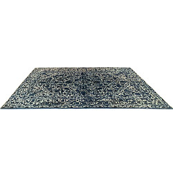 Vidal Tapis de laine 295x196 Bleu Vintage Royal pas cher