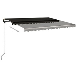 Avis Maison Chic Auvent automatique | Store banne extérieur | Marquise rétractable avec poteaux 4x3,5 m Anthracite -MN47983