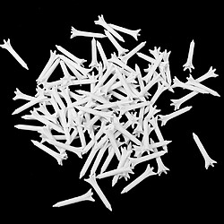 Acheter 100pcs 38mm Tees de Golf en Plastique Forme de Griffe - Blanc