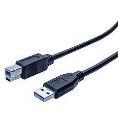 Abi Diffusion Cordon éco USB 3.0 type A / B noir - 0,5 m