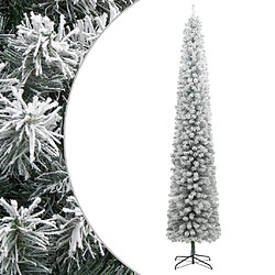 vidaXL Sapin de Noël mince avec support et flocon de neige 270 cm PVC