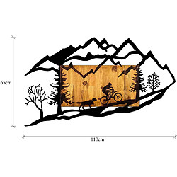 Avis Hanah Home Décoration murale en bois et métal Walnut Cycliste.