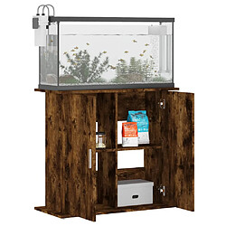 Avis vidaXL Support pour aquarium chêne fumé 81x36x73 cm bois d'ingénierie