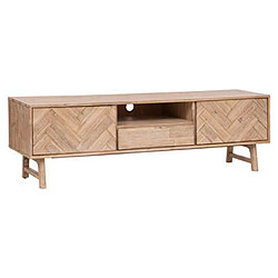 Pegane Meuble TV en bois d'acacia coloris beige - Longueur 180 x Profondeur 45 x Hauteur 55 cm