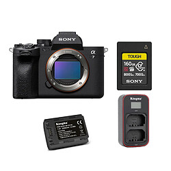 Sony A7 IV Body +Sony 160GB CFexpress Type A TOUGH Memory Card+ Kingma 2000mAh Battery (Sony NP-FZ100) + Kingma Sony NP-FZ100 LCD Dual USB charger