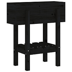 Acheter Maison Chic Jardinière,Bac à fleurs - pot de fleur noir 62x30x69 cm bois massif de pin -GKD33924