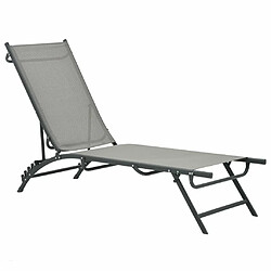 Maison Chic Lot de 2 Chaises longues | Transat Bain de soleil Textilène et acier -GKD90514