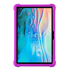 Coque en silicone quatre coins améliorés avec béquille, violet pour votre TCL Tab 10s 9081X