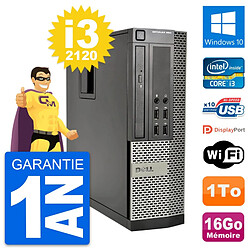 PC Dell OptiPlex 990 SFF Intel i3-2120 RAM 16Go Disque Dur 1To Windows 10 Wifi - Occasion