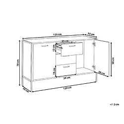 Avis Beliani Commode 2 portes et 3 tiroirs TIFTON