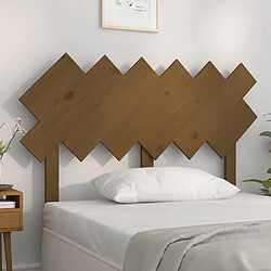 vidaXL Tête de lit Marron miel 122,5x3x80,5 cm Bois massif de pin