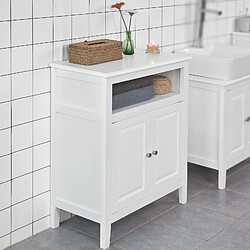 SoBuy FRG204-W Meuble Bas de Salle de Bain Armoire Toilette Buffet commode Blanc