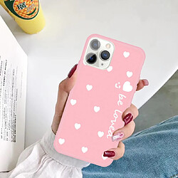 Acheter Wewoo Coque Pour iPhone 11 Pro visage souriant plusieurs coeurs d'amour motif coloré givré TPU téléphone étui de protection rose